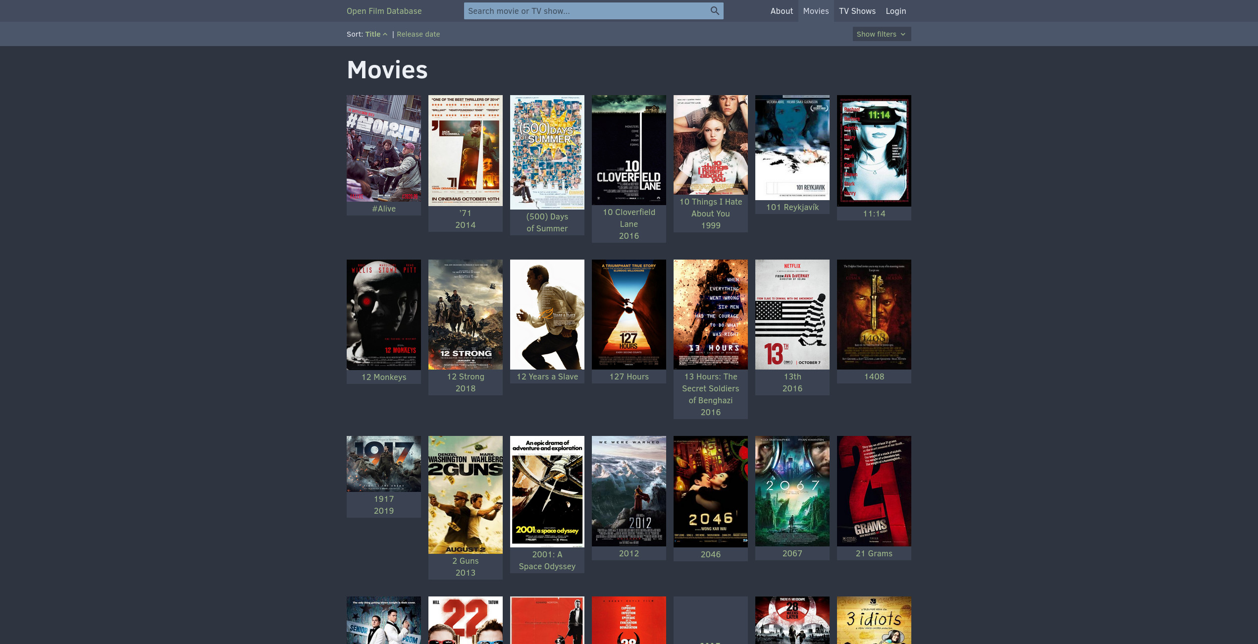 Open Film Database