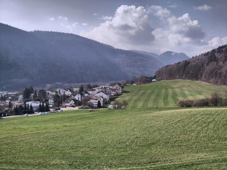 View from Péry, with parts of the village still visible